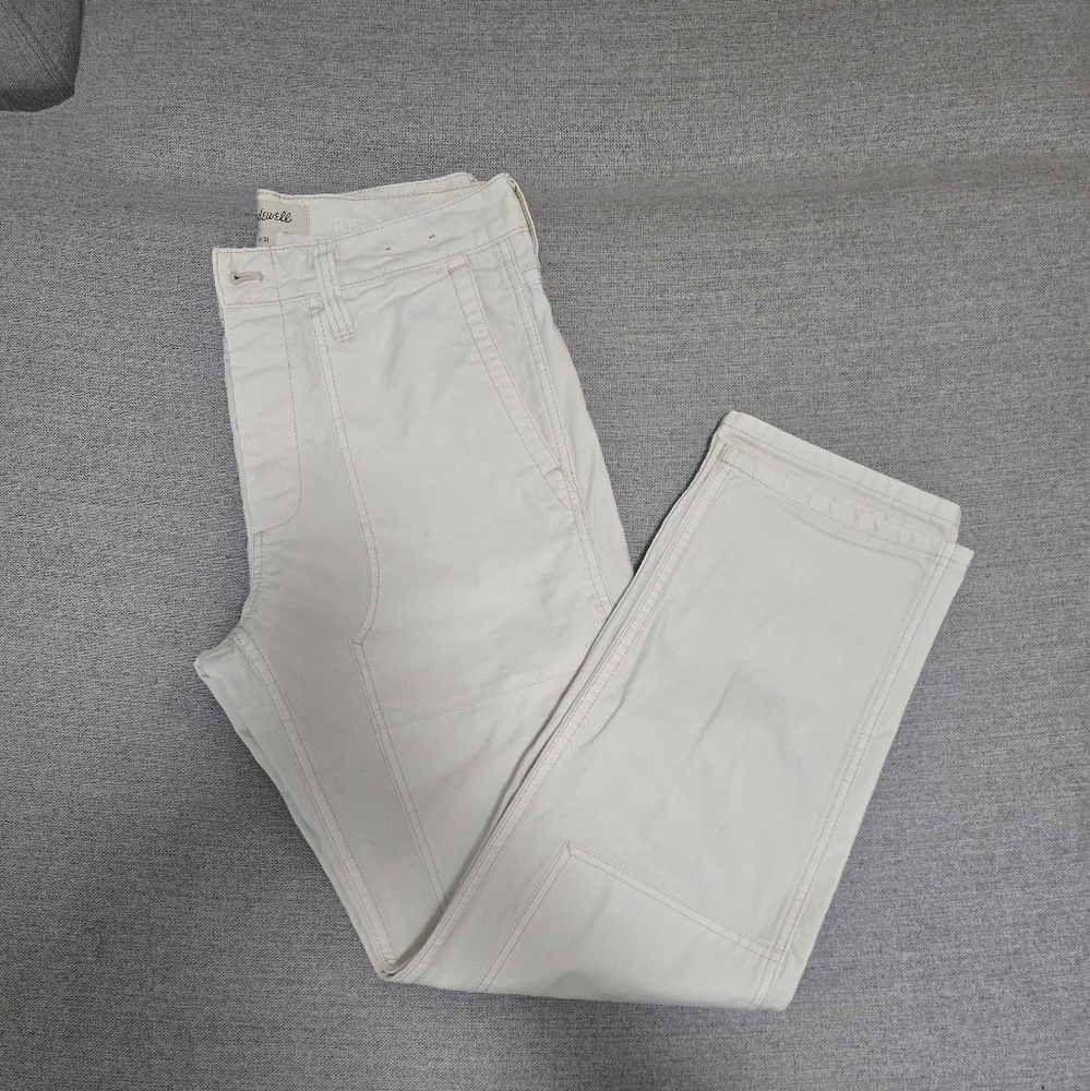 Madewell Men's cream double-knee work pants